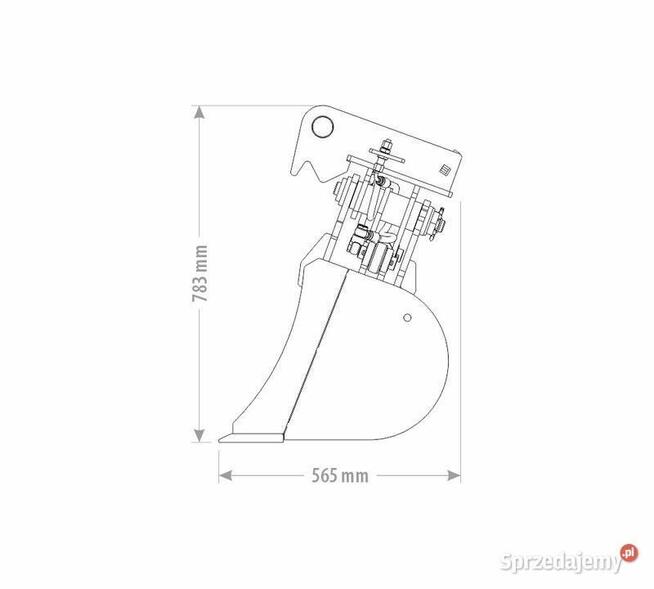 ŁYŻKA SKARPOWA HYDRAULICZNA 5 - 6 T