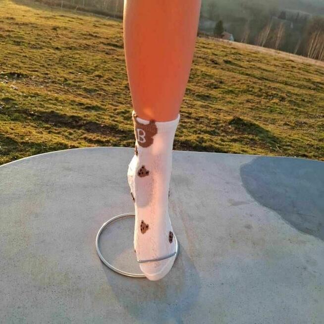 Zestaw 6 skarpetek pudrowy róż / biały