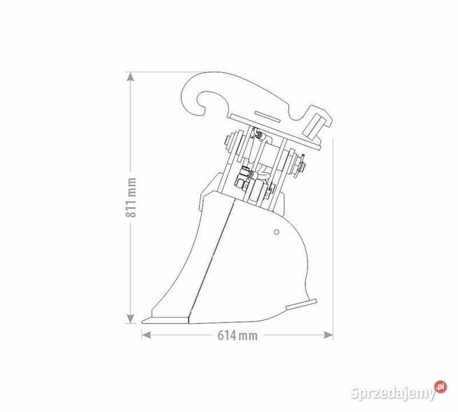 ŁYŻKA SKARPOWA HYDRAULICZNA DUO 5 - 6 T