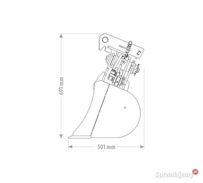 ŁYŻKA SKARPOWA HYDRAULICZNA 2,6 - 3,5 T