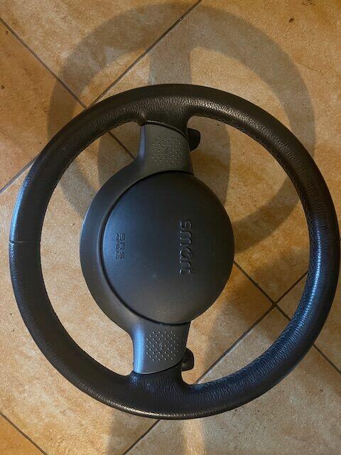 Smart for two - kierownica dwuramienna z łopatkami - skóra!
