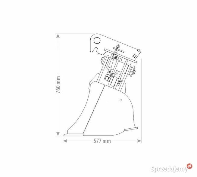 ŁYŻKA SKARPOWA HYDRAULICZNA DUO 3,5 - 5 T