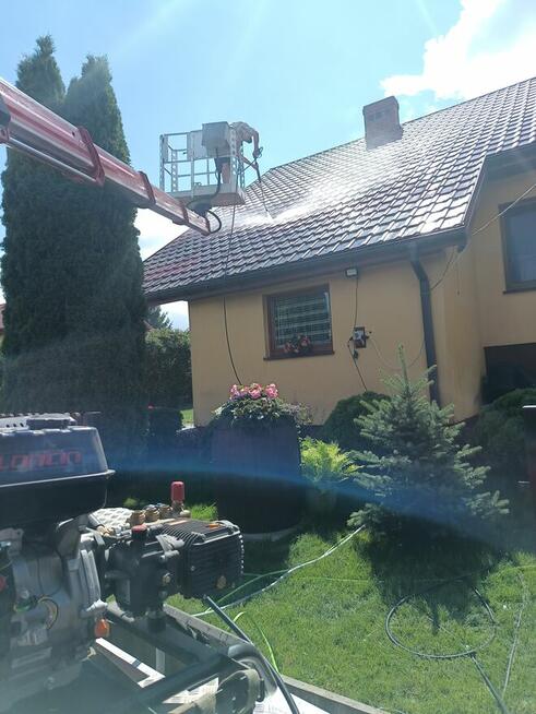 Mycie elewacji dachów oraz malowanie wycinka drzew.