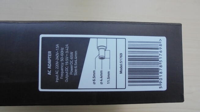 QOLTEC ZASILACZ SIECIOWY DO MONITORA LG/SAMSUNG I LAPTOPA 6