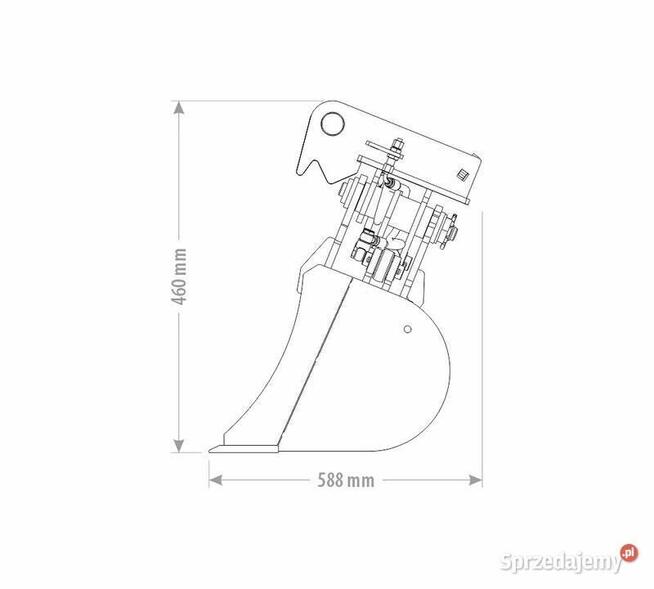 ŁYŻKA SKARPOWA HYDRAULICZNA 3,5 - 5 T
