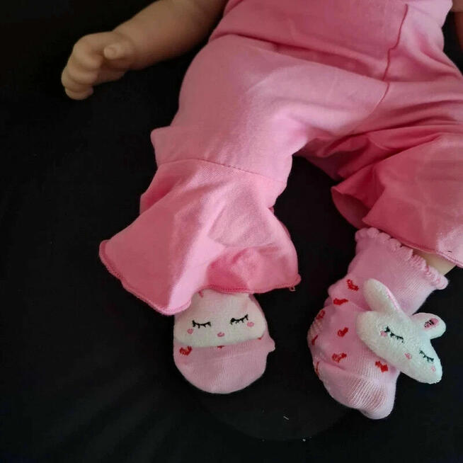 Różowy kombinezon + opaska | Uroczy look 3-6m