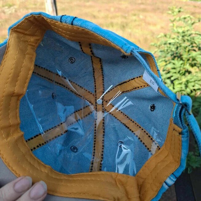 Jeansowa czapka z perełkami HIT lata