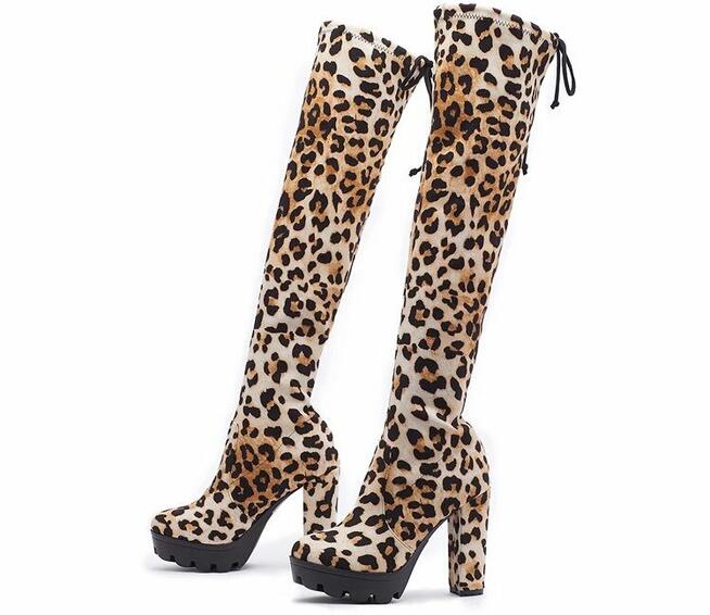 Kozaki w 2 kolorach czarne panterka