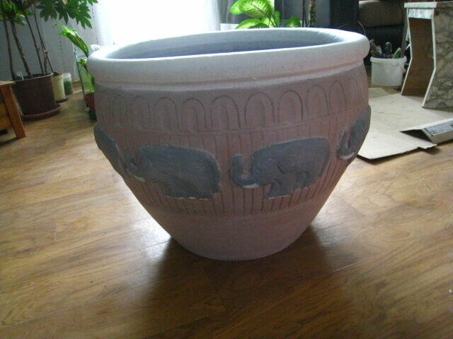 Donica ceramiczna 50x40 cm. z podstawką