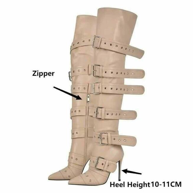 Kozaki z klamrą Wysokie kolory