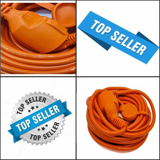 Przedłużacz 10 m bez rolki 3x2,5