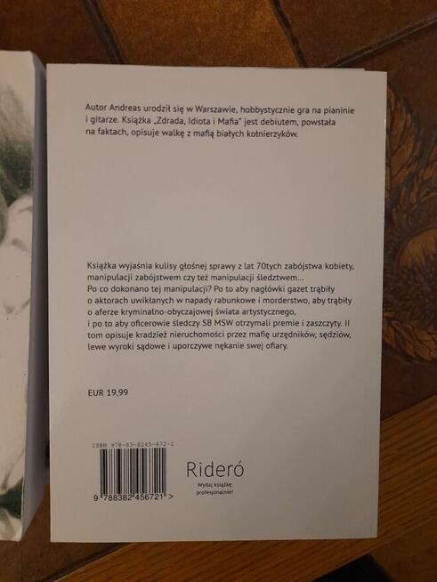 książka drukowana Zdrada, Idiota i Mafia, 600 str Andreas