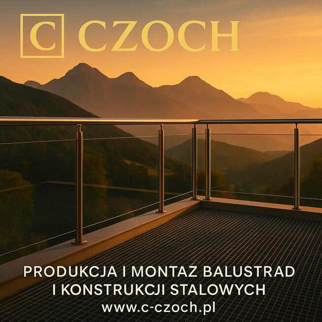 BALUSTRADY SCHODY STAŁ NIERDZEWNA LAKIEROWANA