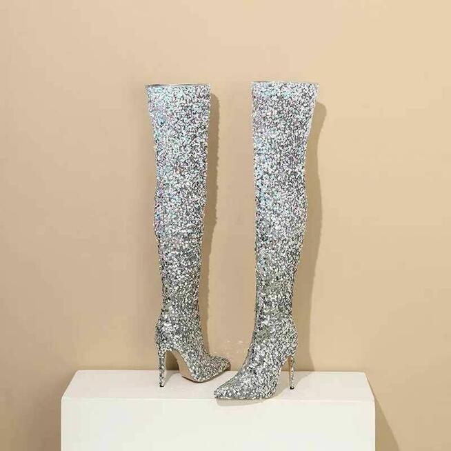 Kozaki na wysokim obcasie 11 cm kolory