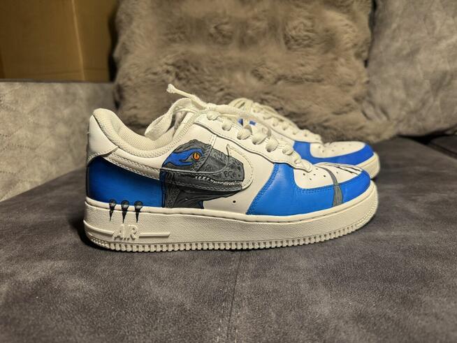 Buty Air Force Custom Jurssic World Blue