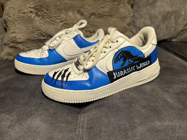 Buty Air Force Custom Jurssic World Blue