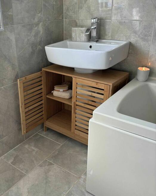 Szafka pod umywalkę Drewno bambusowe 60 cm Jasnobrązowy