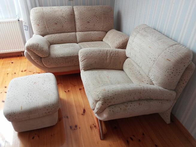 Okazja ! Komplet mebli: sofa, fotel, pufa