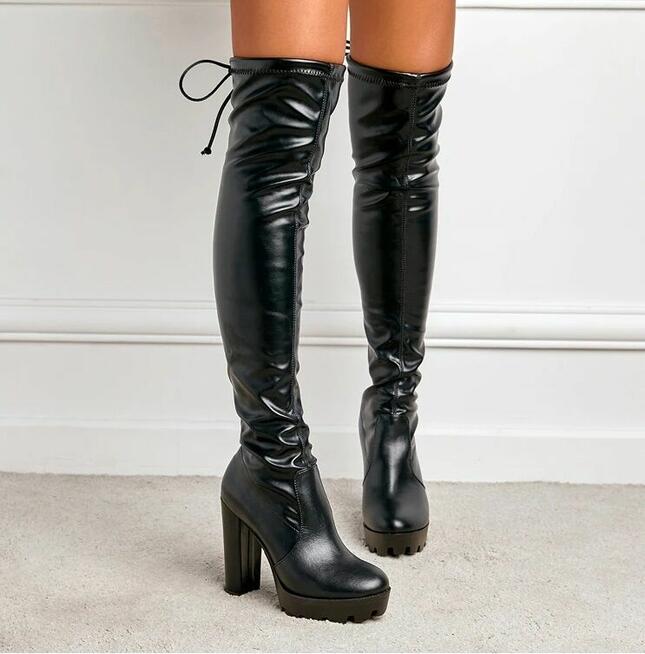 Kozaki w 2 kolorach czarne panterka