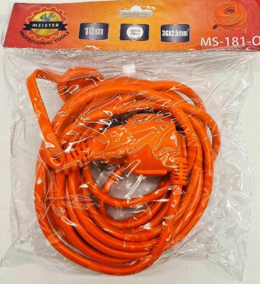 Przedłużacz 10 m bez rolki 3x2,5