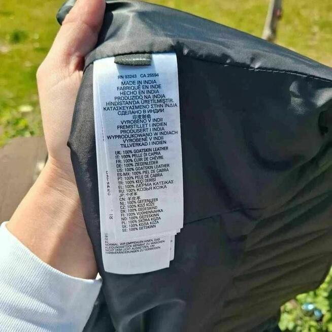 Skórzana kurtka Diesel z koziej skóry – nowa