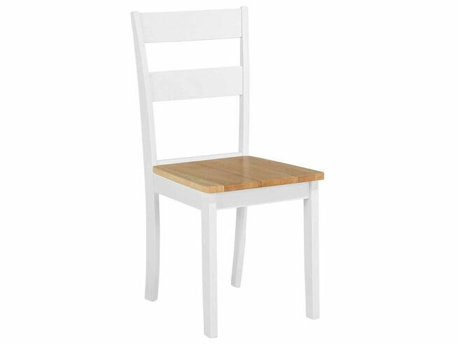 Zestaw do jadalni Drewno Brązowy/ biały dla 6 osób