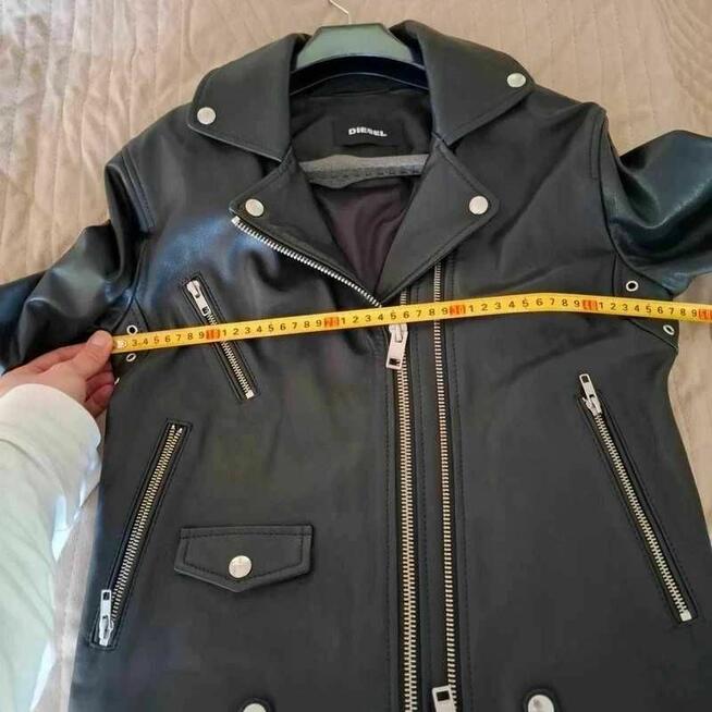 Skórzana kurtka Diesel z koziej skóry – nowa