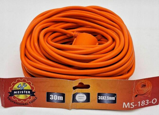 Przedłużacz 30 m bez rolki 3x2,5