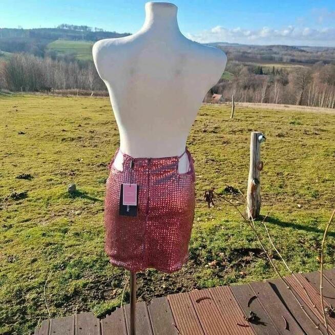 Cekinowa spódnica PrettyLittleThing M nowa z metką