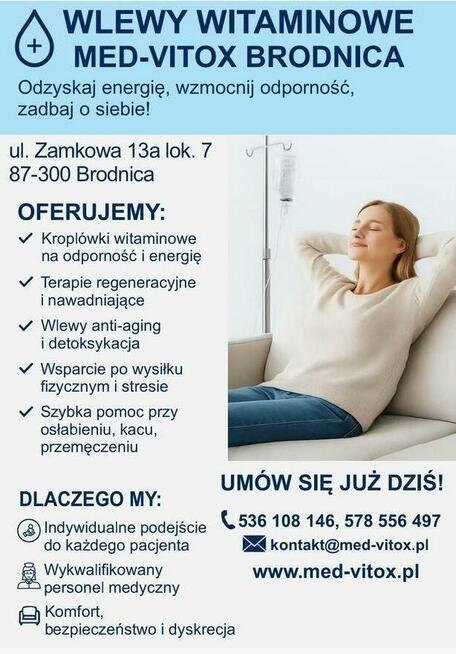Detoks, odtrucia, wlewy witaminowe klinika