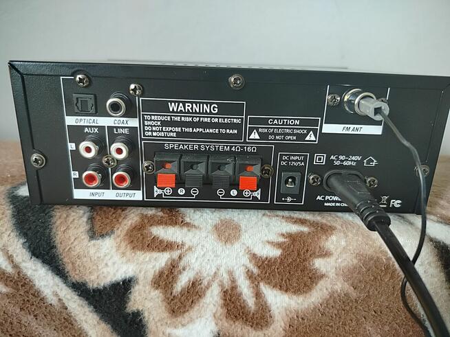 NOWY Amplituner AK55 Bluetooth 5.0 Home Audio, 2.0 kanałów z