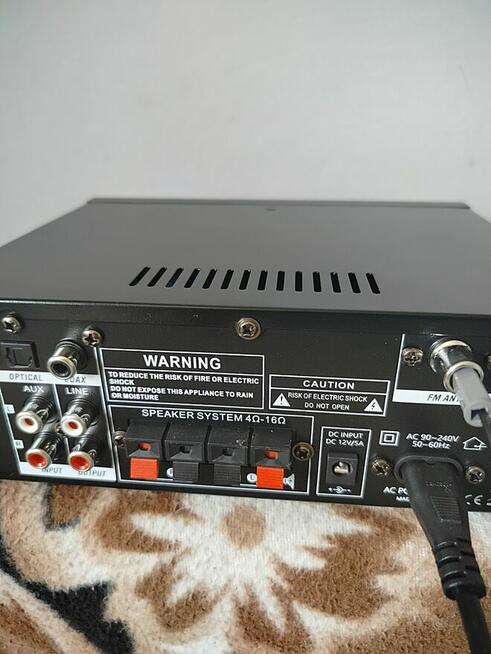 NOWY Amplituner AK55 Bluetooth 5.0 Home Audio, 2.0 kanałów z