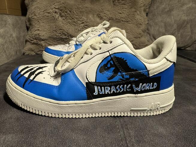Buty Air Force Custom Jurssic World Blue