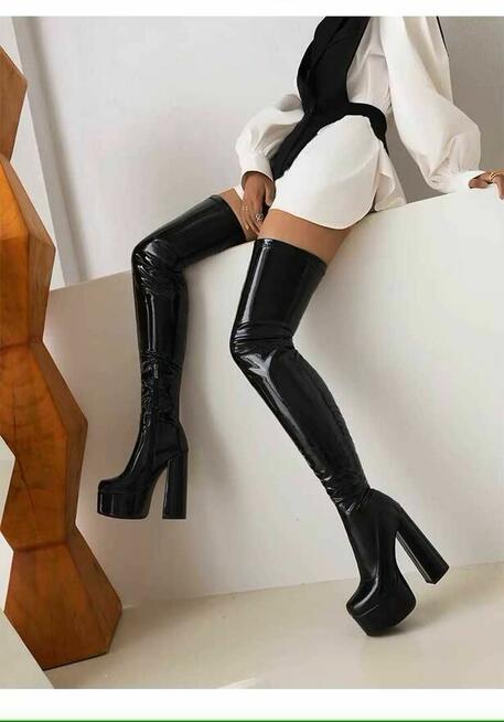 Kozaki na wysokim słupku 3 kolory