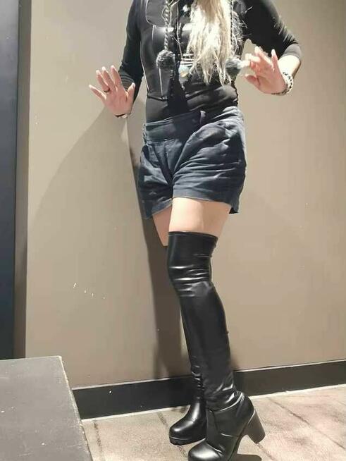 Kozaki z lycry czarne