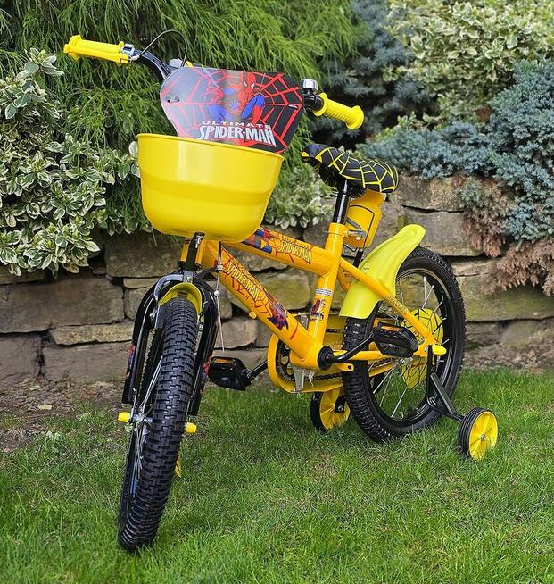 Rower spiderman 16 cali dostepny niebieski i czerwony