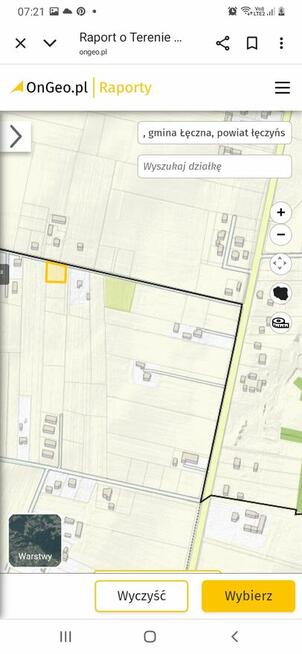 Działka budowlana Podzamcze powiat Łęczyński