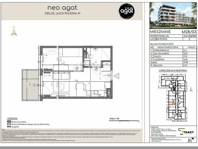 2-pokojowe mieszkanie blisko UJK