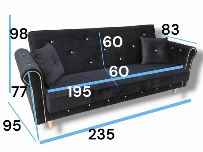 Komplet wypoczynkowy Sofa Fotel podnóżek Kanpa NOWE