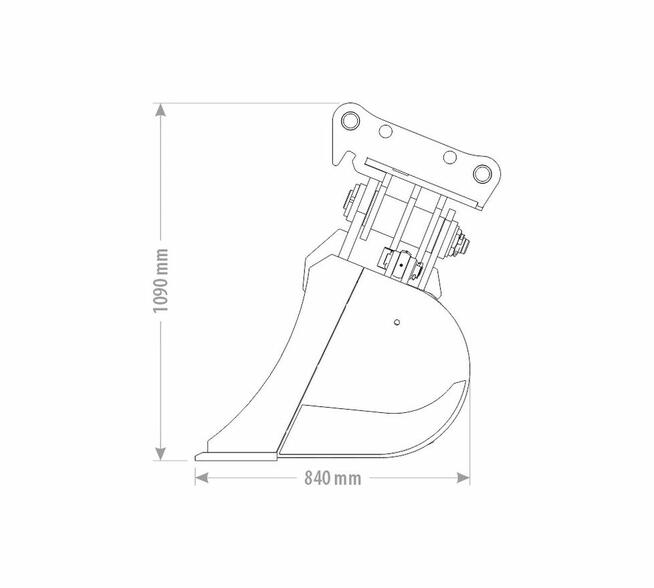 ŁYŻKA SKARPOWA HYDRAULICZNA 14 - 18 T