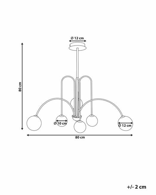 Żyrandol Metal Złoty