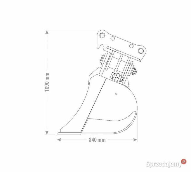 ŁYŻKA SKARPOWA HYDRAULICZNA DUO 14 - 18 T