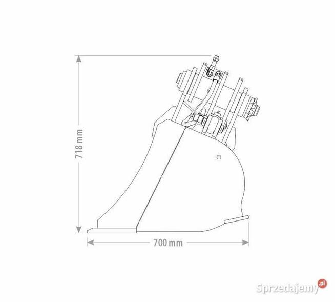 ŁYŻKA SKARPOWA HYDRAULICZNA DUO 6 - 8,5 T