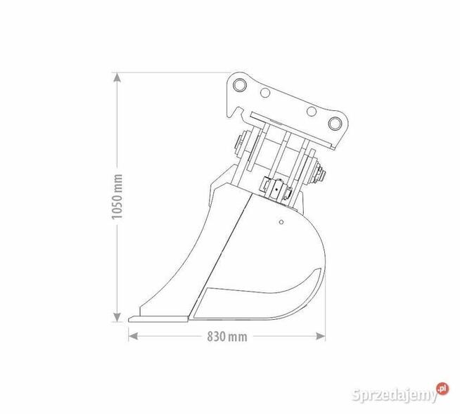 ŁYŻKA SKARPOWA HYDRAULICZNA 12 - 14 T