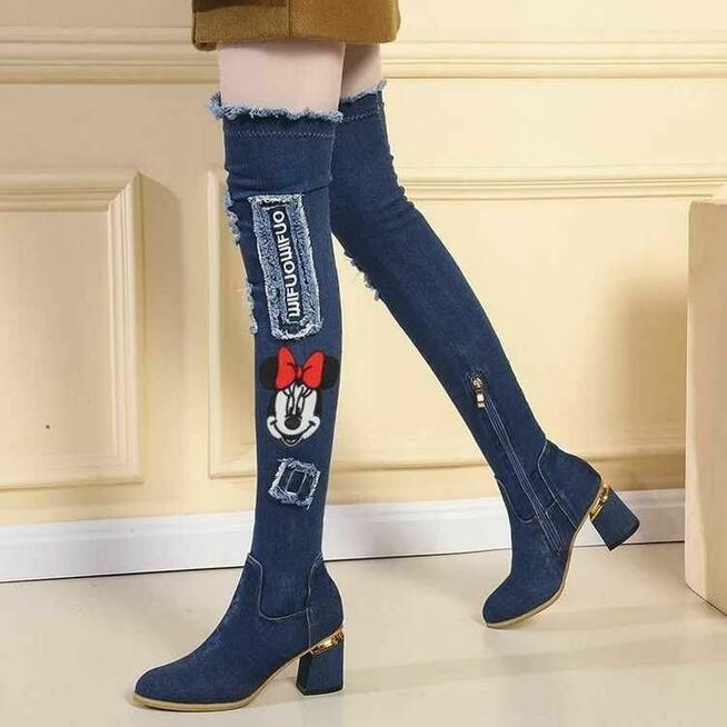 Kozaki dżinsowe Myszka miki