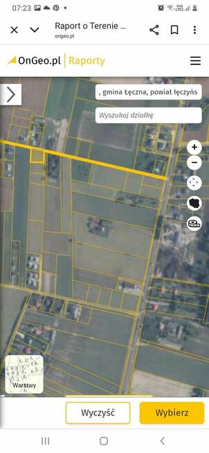 Działka budowlana Podzamcze powiat Łęczyński