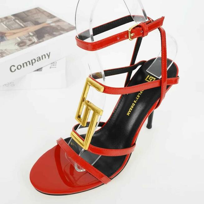 Sandały kolory wysoki obcas 10 cm