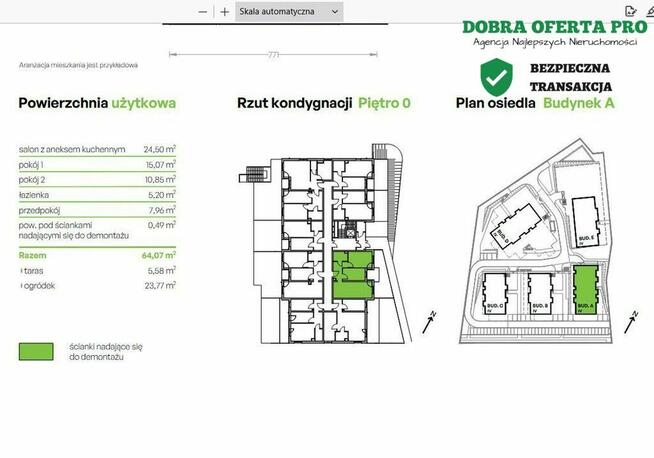 3-pokojowe mieszkanie z miejscem parkingowym