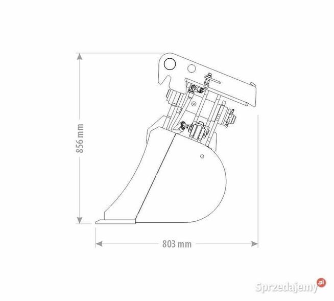ŁYŻKA SKARPOWA HYDRAULICZNA 8,5 - 10 T