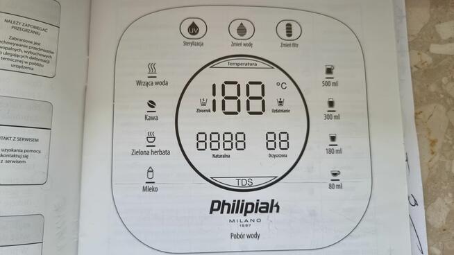 Filtr do wody WATER PURIFIER Phililpiak Milano PH-507i